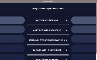 Cozy Corners Rv Park website