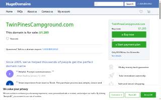 Twin Pines Campground website