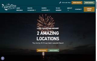 Lake Palestine Resort website