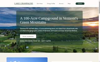 Lake Champagne Campground website