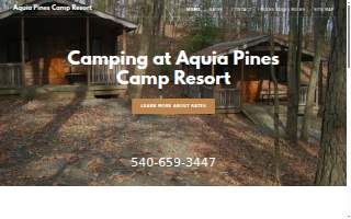 Aquia Pines Camp Resort website