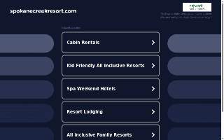 Spokane Creek Resort website