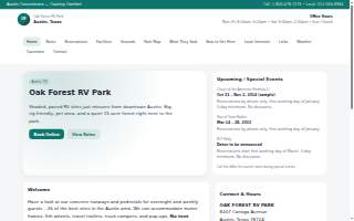 Oak Forest Rv Park website