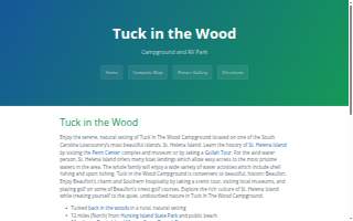 Tuck In The Wood Campgrounds website