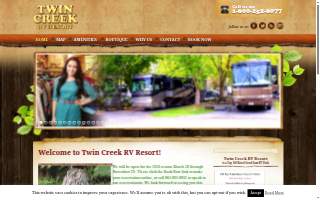 Twin Creek Rv Resort website