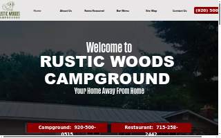 Rustic Woods Campground website