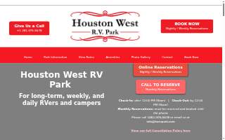 Huston West Rv Park website