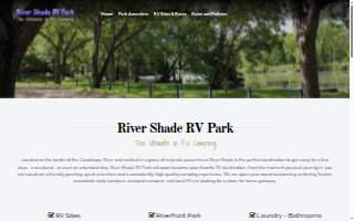 River Shade Rv Park website