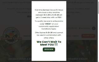 Bentsen Grove Trailer Park website