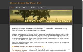 Pecan Creek Rv Park website