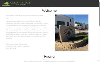 Cedar Ridge Rv Park website
