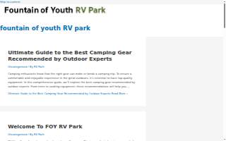 Fountain Of Youth Rv Park website