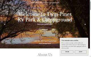 Twin Pines Rv Park & Campgrnds website