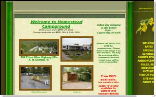 Homestead Campgrounds Inc website