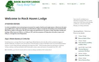 Rock Haven Lodge website