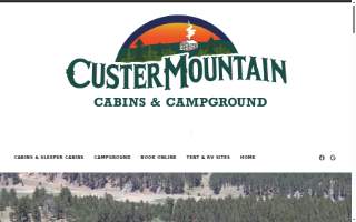 Custer Mountain Cabins website
