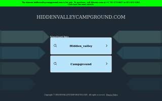 Hidden Valley Campground website