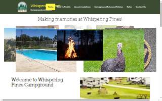 Whispering Pines Campground website