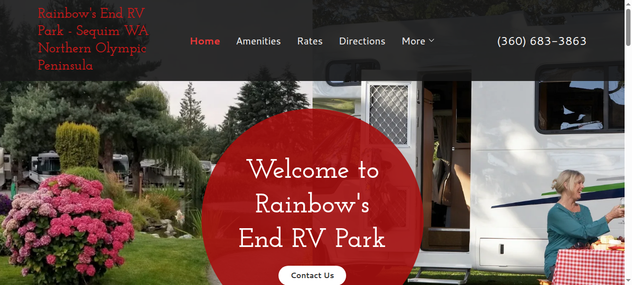 Rainbow's End Rv Park website
