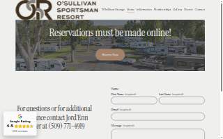 O'sullivan Sportsman Resort website