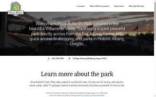 Knox Butte Rv Park Albany website