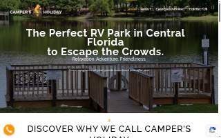 Camper's Holiday Travel Park website
