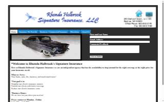 Rhonda Holbrook Signature Insurance website