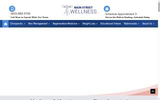 Main Street Wellness website