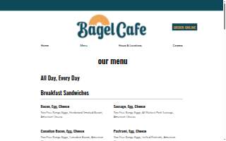 Bagel Cafe of Nashua website