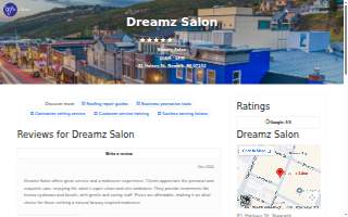 Dreamz Salon website