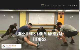Arrival Fitness website