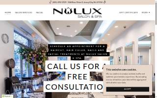 Nulux Salon & Spa website
