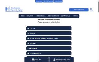 Harborside Sport and Spine Chiropractic and Physical Therapy website