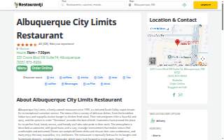 Albuquerque City Limits Restaurant website