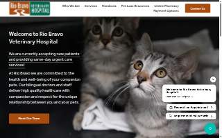 Rio Bravo Veterinary Hospital website