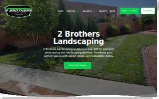2 Brothers Landscaping of Albuquerque website