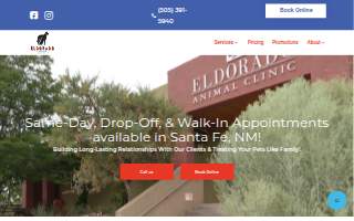 Eldorado Animal Clinic website
