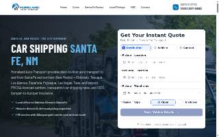 Homeland Auto Transport website