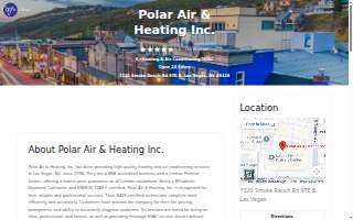 Polar Air & Heating Inc. website