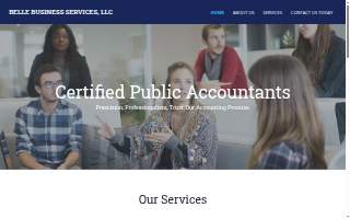 Belle Business Services website