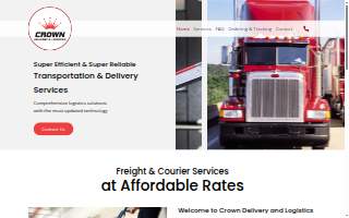 Crown Delivery & Logistics website