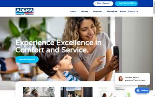 Adema Heating & Air Conditioning Inc website
