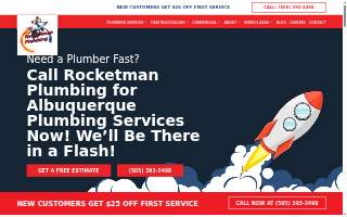 Rocketman Plumbing website