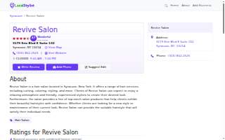 Revive Salon website