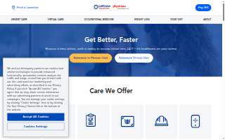 WellNow Urgent Care of Muncie website