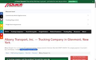 Albany Transport Inc website