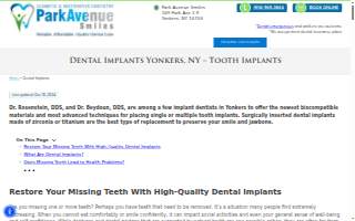 Yonkers Dental Implants Center website