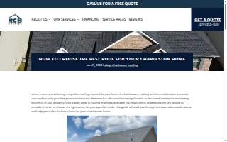 RCB Roofing website