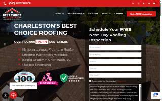Best Choice Roofing of Charleston website