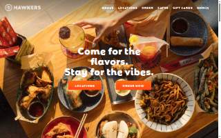 Hawkers Asian Street Food of Arlington website